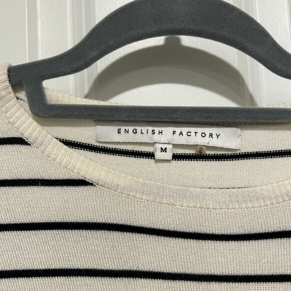 english Factory Striped Knit and Tulle Mixed Media Dress - Size Medium - Picture 3 of 3